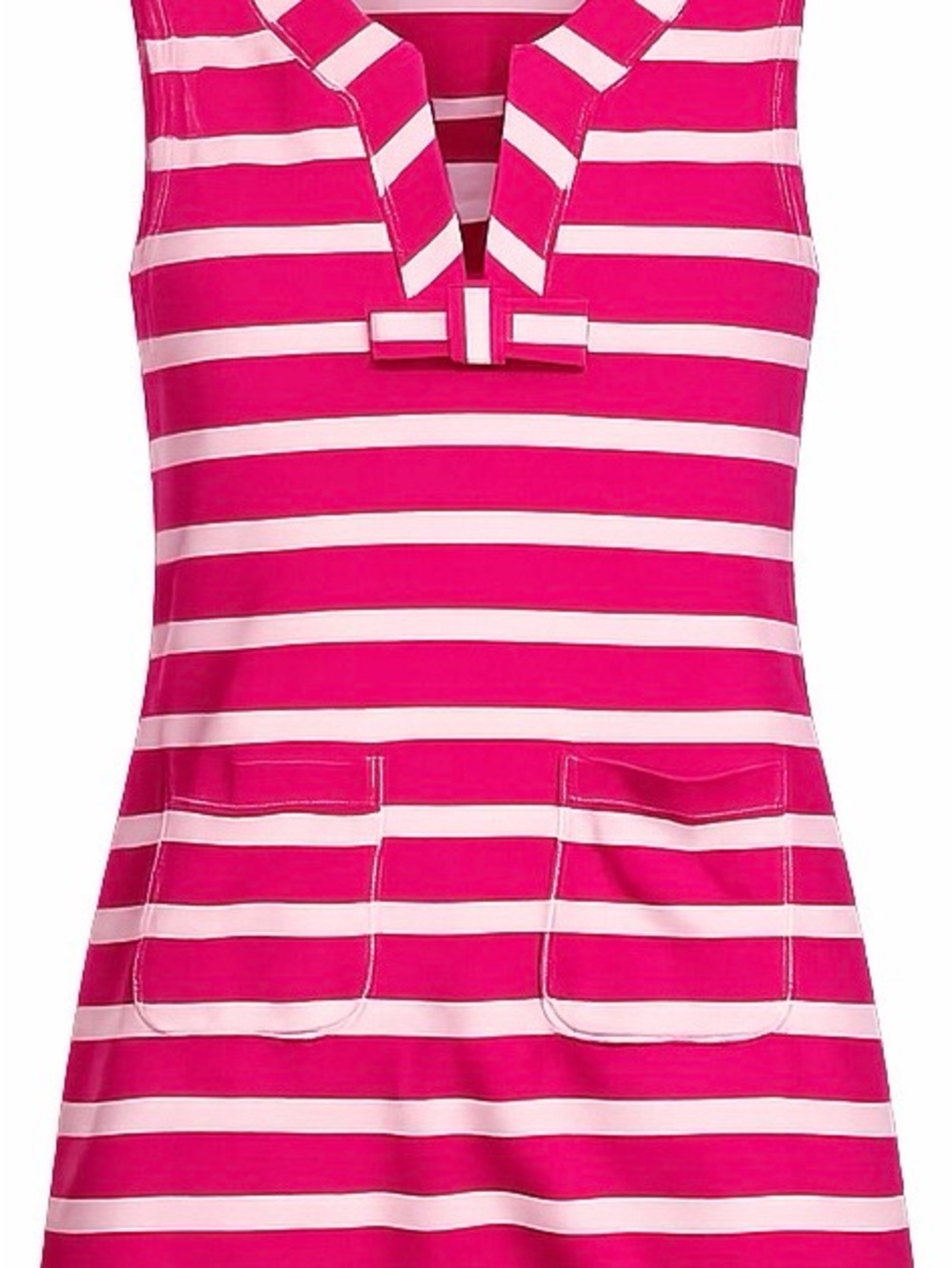 kate spade Pink & White Striped Sleeveless Tank Top with Bow